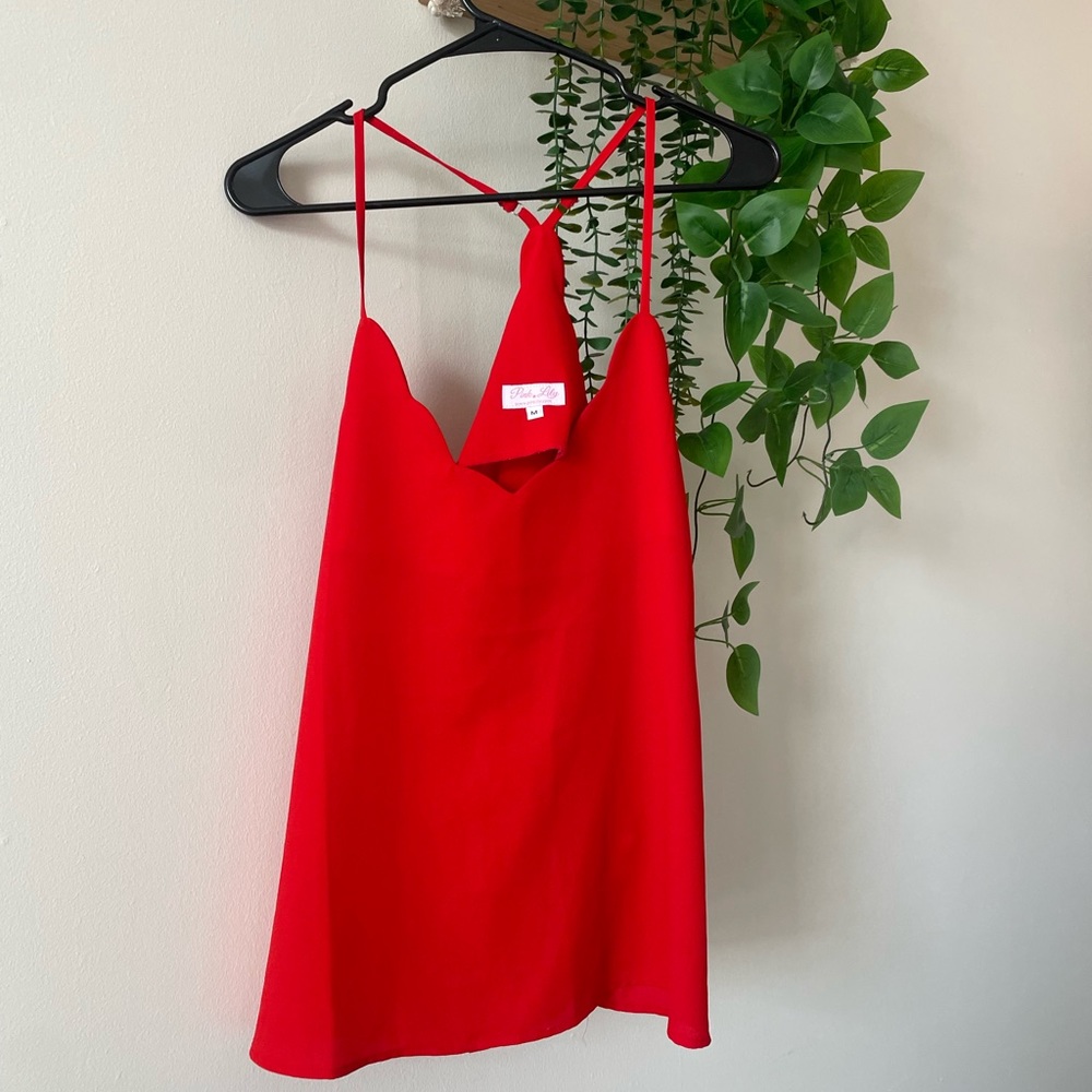 Red tank top